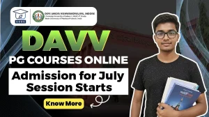 DAVV PG Courses Online Admission